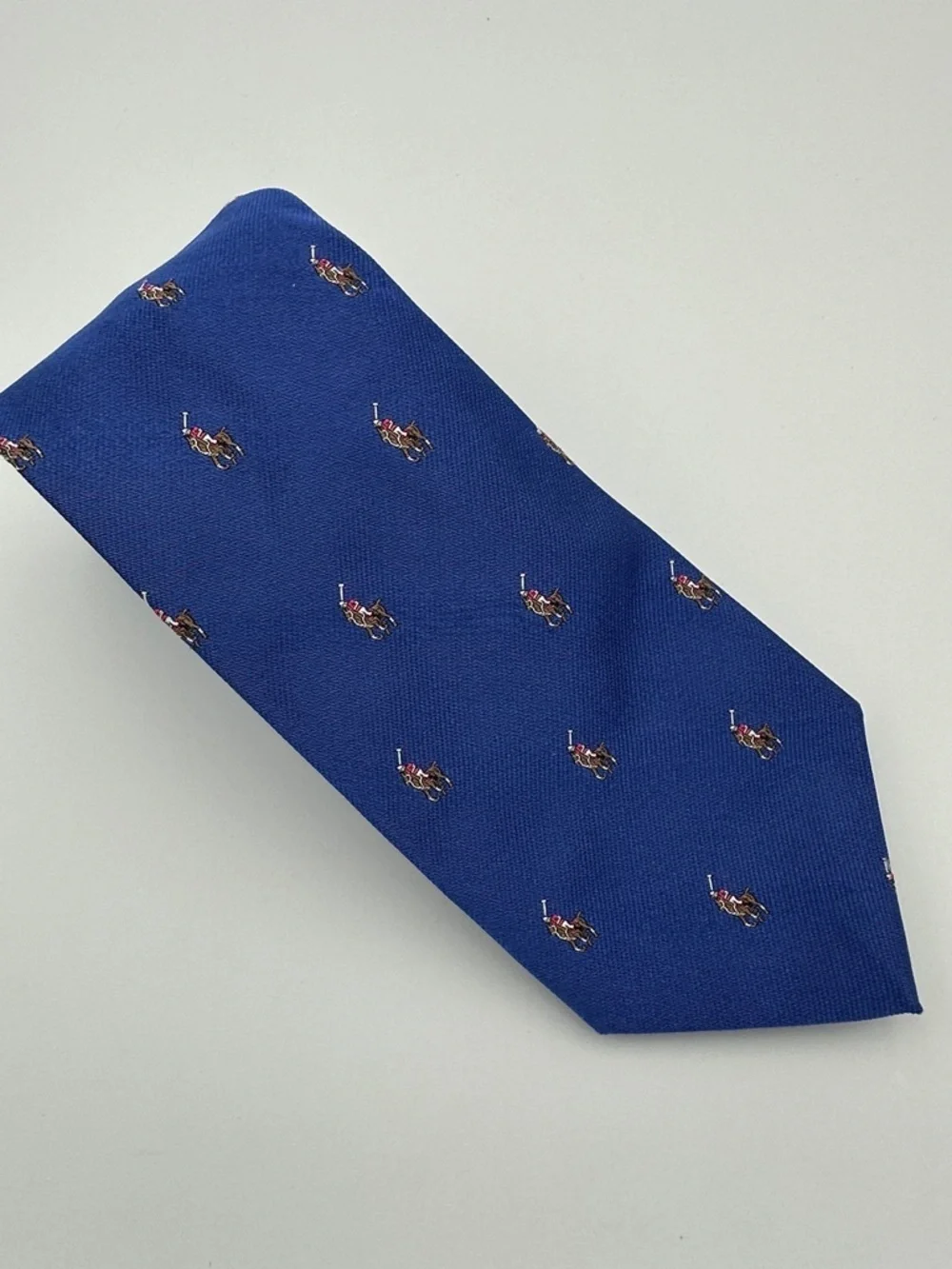 Polo Ralph Lauren Silk Tie Polo Pony All-Over Print Italy Classic Preppy Luxury